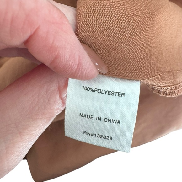 SuperDown x Revolve - Farah Satin Strapless Maxi Dress in Copper Sz M - Picture 7 of 9